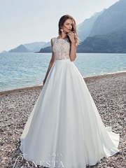 Свадебное платье Onyx. Силуэт А-силуэт. Цвет Белый / Молочный. Вид 1