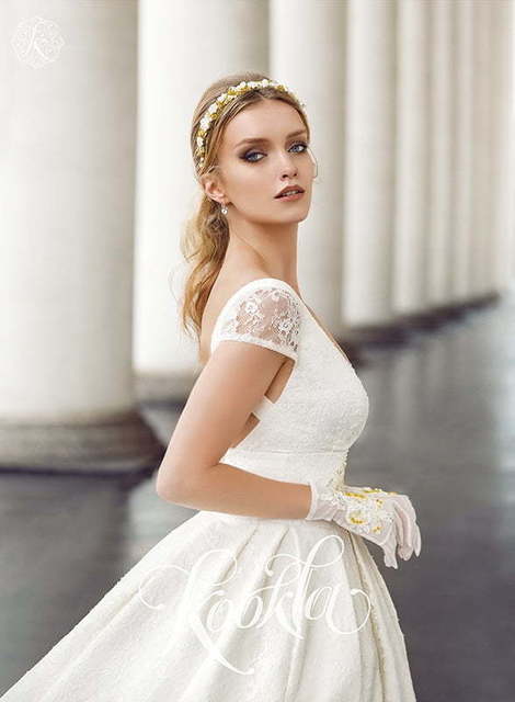 Свадебное платье Aleksis. Силуэт А-силуэт. Цвет Белый / Молочный. Вид 2