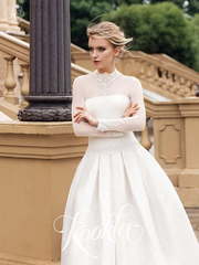 Свадебное платье Aviya. Силуэт А-силуэт. Цвет Белый / Молочный. Вид 1