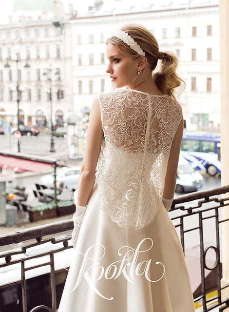 Свадебное платье Elenein. Силуэт А-силуэт. Цвет Белый / Молочный. Вид 2