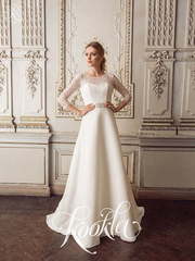 Свадебное платье Elison. Силуэт А-силуэт, Прямое. Цвет Белый / Молочный. Вид 1