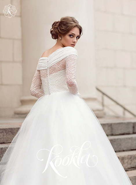 Свадебное платье Lizet. Силуэт А-силуэт. Цвет Белый / Молочный. Вид 2