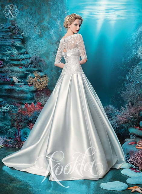 Свадебное платье Ангела. Силуэт А-силуэт. Цвет Белый / Молочный. Вид 2