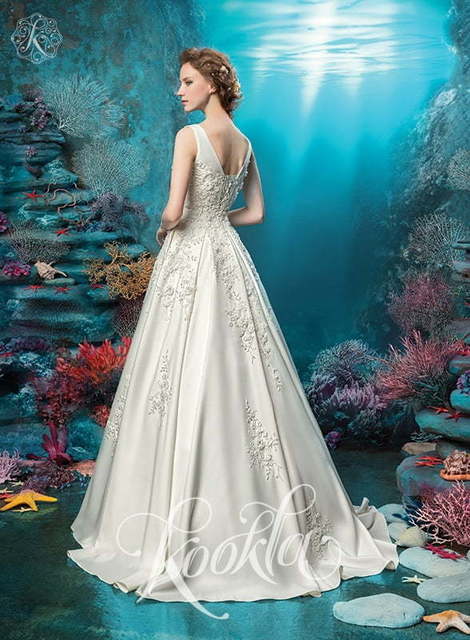 Свадебное платье Дэви. Силуэт А-силуэт. Цвет Белый / Молочный. Вид 2