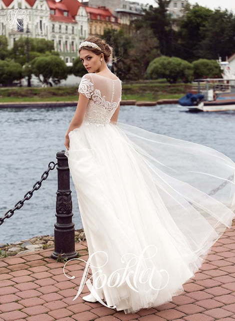 Свадебное платье Marta. Силуэт А-силуэт. Цвет Белый / Молочный. Вид 2