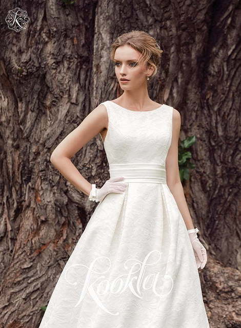 Свадебное платье Vita. Силуэт А-силуэт. Цвет Белый / Молочный. Вид 1