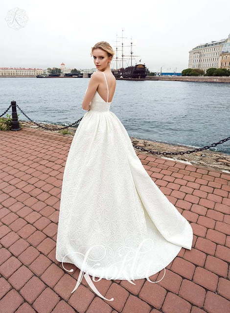 Свадебное платье Vanda. Силуэт Пышное, А-силуэт. Цвет Айвори / Капучино, Белый / Молочный. Вид 2