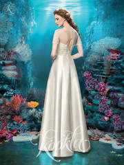 Свадебное платье Майли. Силуэт А-силуэт. Цвет Белый / Молочный, Айвори / Капучино. Вид 2