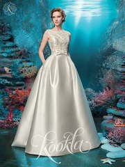 Свадебное платье Маринэ. Силуэт А-силуэт. Цвет Белый / Молочный, Айвори / Капучино. Вид 1