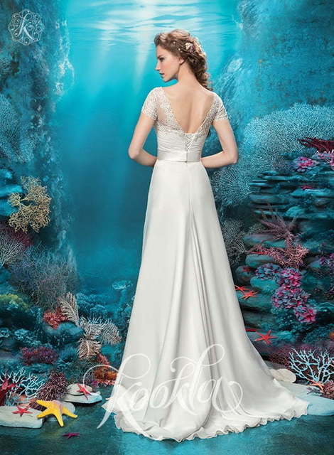 Свадебное платье Марлен. Силуэт А-силуэт. Цвет Белый / Молочный. Вид 2