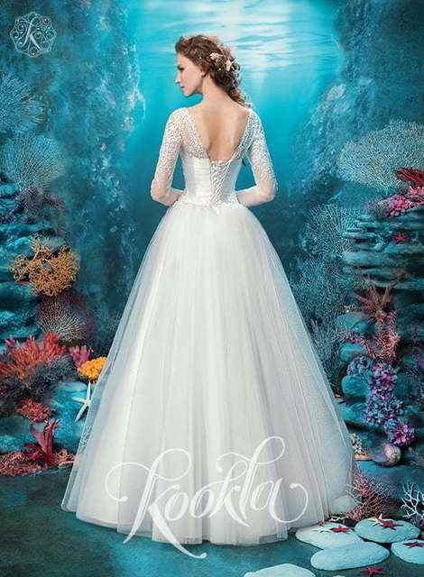 Свадебное платье Сабрина. Силуэт А-силуэт. Цвет Белый / Молочный. Вид 2