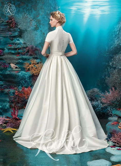 Свадебное платье Трейси. Силуэт Пышное, А-силуэт. Цвет Айвори / Капучино, Белый / Молочный. Вид 2