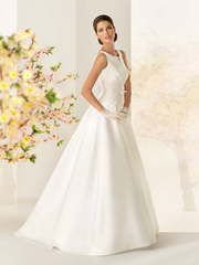 Свадебное платье Дарина. Силуэт А-силуэт. Цвет Белый / Молочный. Вид 1