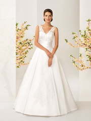 Свадебное платье Доротея. Силуэт А-силуэт. Цвет Белый / Молочный. Вид 1