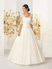 Свадебное платье Саванна. Силуэт А-силуэт. Цвет Белый / Молочный. Вид 1