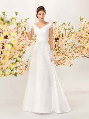 Свадебное платье Сианна. Силуэт А-силуэт. Цвет Белый / Молочный. Вид 1