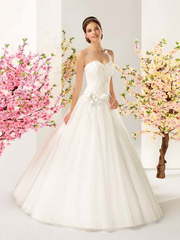 Свадебное платье Тэйлор. Силуэт Пышное, А-силуэт. Цвет Белый / Молочный. Вид 1