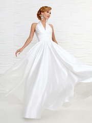 Свадебное платье Мона Лиза. Силуэт А-силуэт. Цвет Белый / Молочный. Вид 1