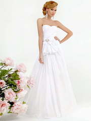 Свадебное платье Рейчел. Силуэт А-силуэт. Цвет Белый / Молочный. Вид 1