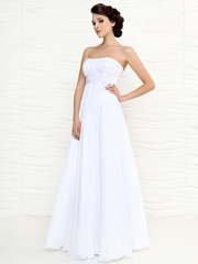 Свадебное платье Рикки. Силуэт А-силуэт, Прямое. Цвет Белый / Молочный. Вид 1