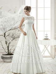 Свадебное платье Аманда. Силуэт А-силуэт. Цвет Белый / Молочный. Вид 1