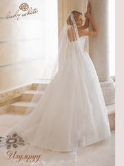 Свадебное платье Изумруд. Силуэт Пышное, А-силуэт. Цвет Белый / Молочный. Вид 2