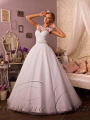 Свадебное платье Пенелопа. Силуэт Пышное, А-силуэт. Цвет Белый / Молочный. Вид 2