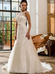 Свадебное платье K25899. Силуэт А-силуэт. Цвет Белый / Молочный. Вид 1