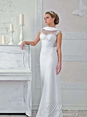 Свадебное платье Фелиция. Силуэт А-силуэт, Прямое. Цвет Белый / Молочный. Вид 1