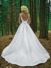 Свадебное платье Флер 2. Силуэт А-силуэт. Цвет Белый / Молочный. Вид 2