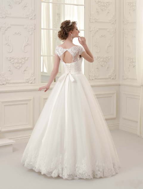 Свадебное платье 1037 ММ. Силуэт Пышное, А-силуэт. Цвет Белый / Молочный. Вид 2