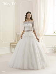 Свадебное платье T0004. Силуэт Пышное, А-силуэт. Цвет Белый / Молочный. Вид 1