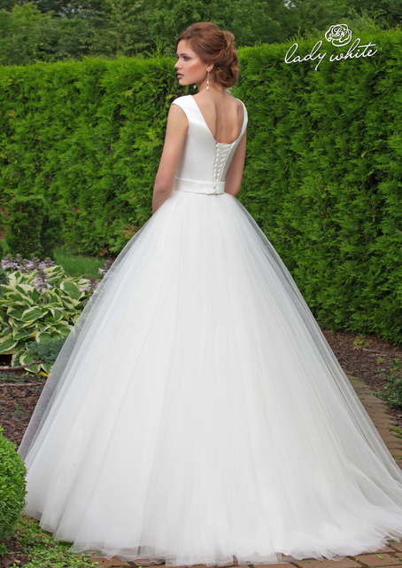 Свадебное платье Катерина. Силуэт Пышное, А-силуэт. Цвет Белый / Молочный. Вид 2