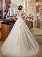 Свадебное платье Sessilia. Силуэт А-силуэт. Цвет Белый / Молочный. Вид 2