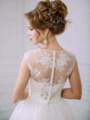 Свадебное платье Ladianto. Силуэт Пышное, А-силуэт. Цвет Белый / Молочный. Вид 2