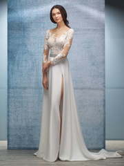 Свадебное платье Samanta. Силуэт А-силуэт, Прямое. Цвет Белый / Молочный. Вид 1