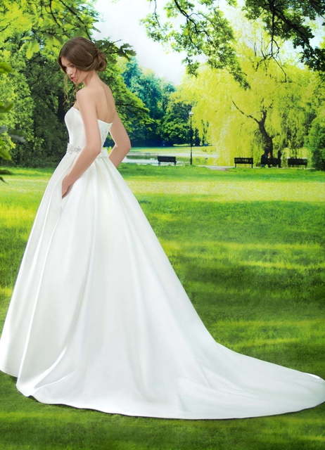 Свадебное платье Maghia. Силуэт А-силуэт. Цвет Белый / Молочный. Вид 2