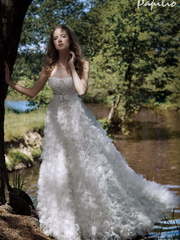 Свадебное платье Даль. Силуэт А-силуэт. Цвет Белый / Молочный. Вид 1