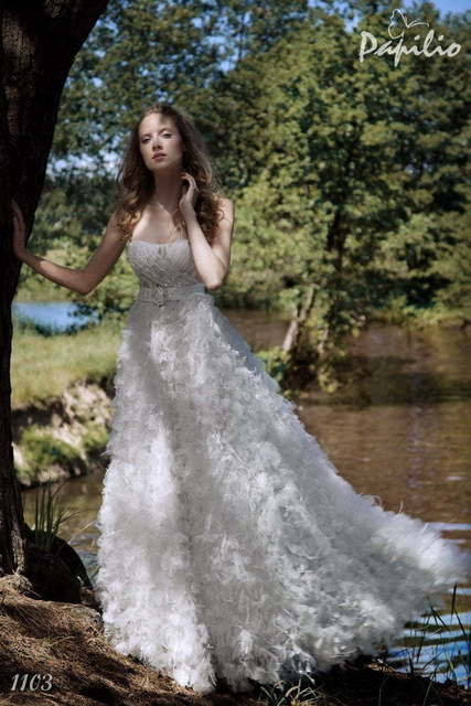 Свадебное платье Даль. Силуэт А-силуэт. Цвет Белый / Молочный. Вид 1
