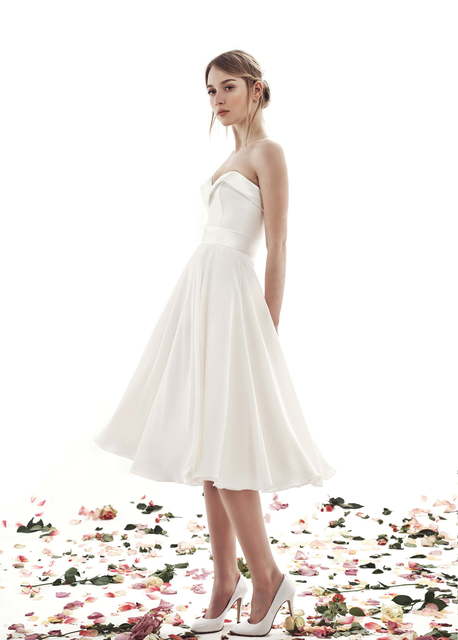 Свадебное платье Melani. Силуэт А-силуэт. Цвет Белый / Молочный. Вид 1