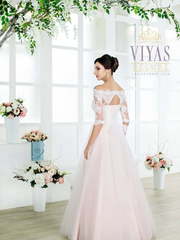 Свадебное платье Динара Экрю. Силуэт Пышное, А-силуэт. Цвет Белый / Молочный, оттенки Розового. Вид 2