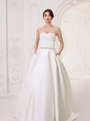 Свадебное платье Астория. Силуэт А-силуэт. Цвет Белый / Молочный. Вид 1