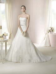 Свадебное платье Jaleah. Силуэт А-силуэт. Цвет Белый / Молочный. Вид 1