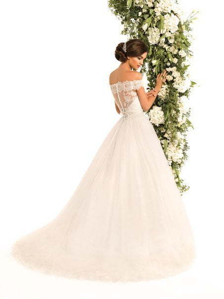 Свадебное платье Linda. Силуэт Пышное, А-силуэт. Цвет Айвори / Капучино, Белый / Молочный, оттенки Розового. Вид 2