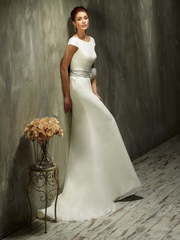 Свадебное платье 70441. Силуэт А-силуэт. Цвет Белый / Молочный. Вид 1