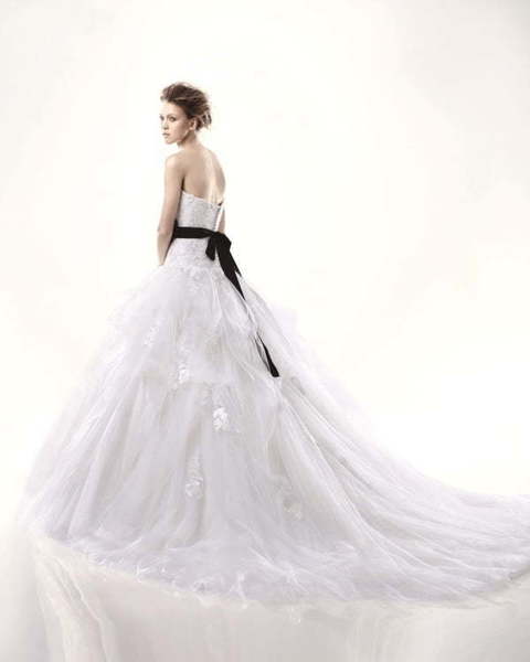 Свадебное платье Denmark. Силуэт А-силуэт. Цвет Белый / Молочный. Вид 2