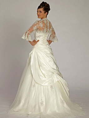 Свадебное платье 70050. Силуэт А-силуэт. Цвет Белый / Молочный. Вид 2