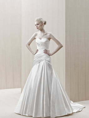 Свадебное платье Epinal. Силуэт А-силуэт. Цвет Белый / Молочный. Вид 1