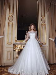 Свадебное платье Merilin. Силуэт Пышное, А-силуэт. Цвет Белый / Молочный. Вид 1