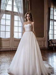 Свадебное платье Martha. Силуэт А-силуэт. Цвет Белый / Молочный. Вид 1